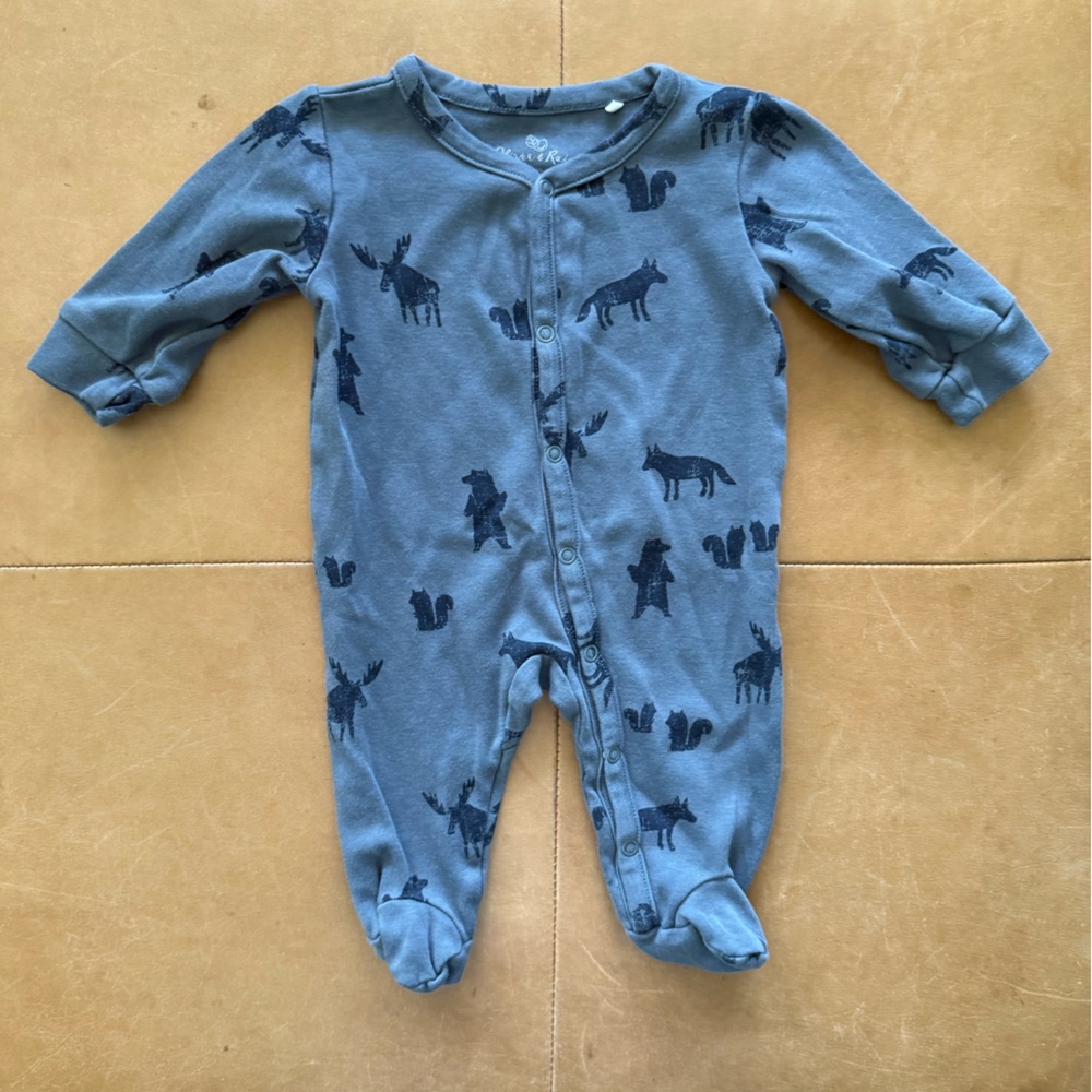 Oliver & Rain Organic Cotton Footie 3M